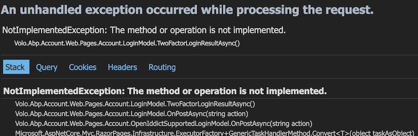 Volo.Abp.Account.Web.Pages.Account.LoginModel.TwoFactorLoginResultAsync()
